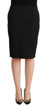 GF Ferre Black Pencil Knee Length Straight Skirt -   -  GF Ferre.